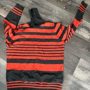 Joseph A Dark Grey/Red Turtle Neck